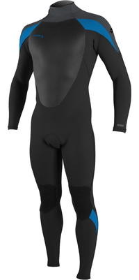 2026 O'Neill Mens Epic 4/3mm Back Zip Wetsuit 4212B - Black / Graphite / Baliblu
